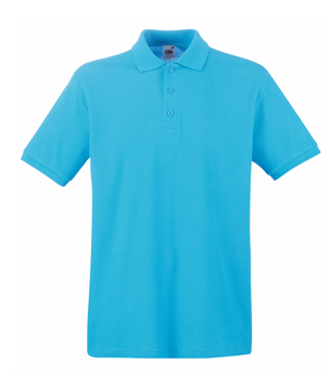 POLO PREMIUM ( FRUIT OF THE LOOM ) azzurro
